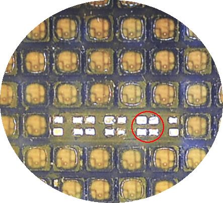 LED dots imagined on dispalyscreen